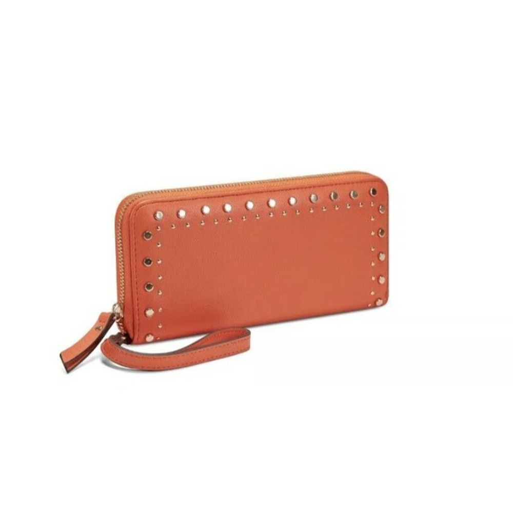 INC Hazell Zip Around Wristlet mandarin color wallet zip around S000179